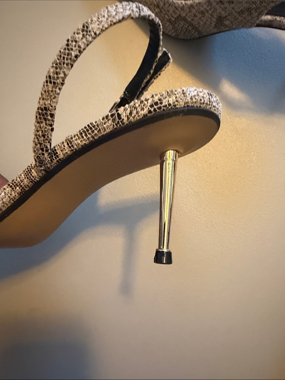 Express Snake-Print Slingback Pointed Heels in Gray and Black*NWOT or BOX. - Picture 4 of 8